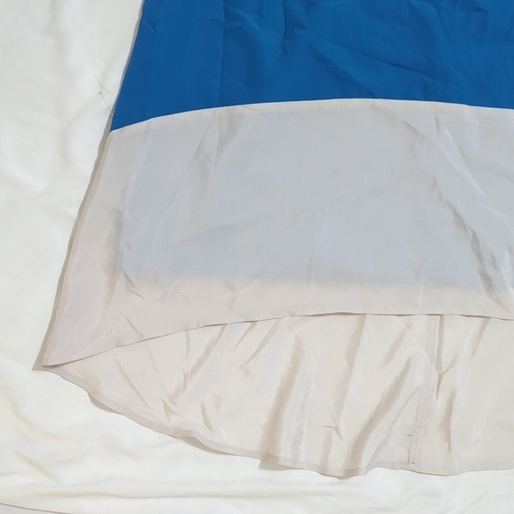 NWT LOFT Sleeveless Maxi Dress, Color Blue/Cream Size 2P - Picture 5 of 14